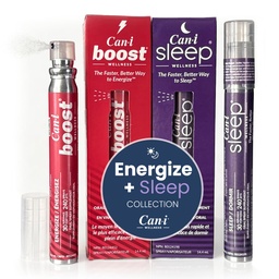 Mental Energy and Sleep Sprays – 2 Fast-Acting Oral Vitamin Sprays Providing Good Night Sleep & Daytime Focus, Alterness and Brain Fog Support – Can-i Sleep and Can-i Boost with 60 Servings 480 Sprays