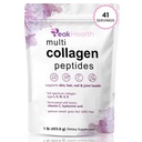 Multi Collagen Peptides Powder, 1 Pounds collagen powder- Type I,II,III,V,X with Biotin 10000mcg, Hyaluronic acid powder, Vitamin C - Unflavored Collagen Protein Powder - Keto & Paleo, Easy Dissolve