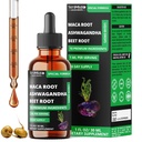 10in1 Maca Liquid Drops with Ashwagandha, Fenugreek, Beet Root, L-Arginine,Turmeric,Ginseng & More - 30 Days Supply - 1FL Oz