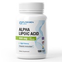 Puregen Labs Alpha Lipoic Acid 600mg [High Potency] Total 360 Veggie Caps, Antioxidant Support 