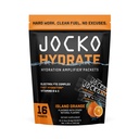 Jocko Fuel Hydrate Electrolytes Powder Packets Low Sugar - Hydration Amplifier Packets for Recovery, Dehydration, & Exercise - with Vitamins B6, B12 & C (16 Packets) Island Orange