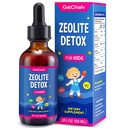 Zeolite Detox for Kids Liquid Drops - Contains Clinoptilolite Zeolite, Vitamin C、D3、B12, Magnesium, and Zinc