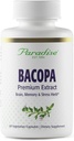 Paradise Herbs Bacopa Extract, Vegan, Non-GMO, Gluten Free, 60 Kapsule