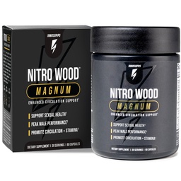 InnoSupps Nitro Wood Magnum – Nitric Oxide Booster for Men – Supports Blood Flow, Circulation & Male Performance – Stamina, Endurance & Size Support – 60 Veg Capsules