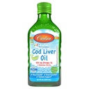 Carlson - detský cod Liver Oil, 550 mg Omega-3s, Plus vitamíny A a D3, tekutý rybí olej, Wild Caught Norwegian Arctic Cod, Udržateľne Zdroj Nordic Fish Oil, Green Apple, 250 ml (8,4 Fl Oz)