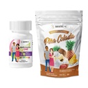 BariatricPal 30-Day Bariatric Vitamin Bundle (Multivitamin ONE 1 per Day! Capsule with 45mg Iron and Calcium Citrate Soft Chews 500mg with Probiotics - Piña Colada)