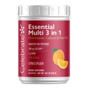 Celebrate Vitamins 3-in-1 Bariatric Multivitamin with Calcium Citrate Drink Mix - 500mg Calcium, Gluten Free, Sugar Free - Powder Blend for Post Bariatric Surgery - Citrus Splash (60 Servings)