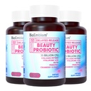 BioEmblem Beauty Probiotiká pre ženy, 35 miliárd CFU 14 Kmene s biotínom, kolagén, prebiotiká pre tráviace zdravie, vlasy kože a nechtov, Vaginal Probiotiká Supplement, Stabilné police, 90 Caps