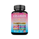 Collagen Supplement - Type I, II, III, V and X - with Biotin, Keratin, Hyaluronic Acid & 13+ Extra Strength Ingredients - （90 Capsules）