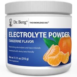 Dr. Berg Zero Sugar Hydration Keto Electrolyte Powder - Enhanced w/ 1000 mg Draslíka & Real Pink Himaláyan Salt (not Stolná soľ) - Tangerine Flavor Hydration Drink Mix Supplement - 50 Servings