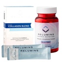 Relumins Premium Collagen & Gluta-1000 Bundle – 10 Blueberry Marine Collagen Sachets + 30 Vegetarian Capsules for Skin Hydration, Wellness, and Daily Nutrient Support