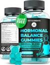 PMS Gummy Hormonálne Balance Doplnky pre ženy - Probiotické PMS Vitamíny Menstrual Cramp Relief, Hot Flash Menopauza Podpora - PMS Relief with Dong Quai, Chasteberry, Black Cohosh & Ashwagandha