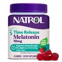 Natrol 10 mg Melatonin Gummies, Time Release Sleep Gummies pre dospelých, Minimalizácia prebudenia, Jahoda-Flavored, 55 Počet, 55 Day Supply