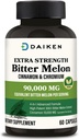 DAIKEN Bitter Melon, škorica a chromium, 90 000 mg Equivalent Per Serving Extra Strength, 100% Vegetarian Bitter Melon Kapsule so škoricou Chromium & Zinok, 60 Kapsule