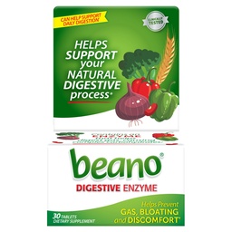 Beano Food Enzyme Dietary Supplement, 30 tabliet (Pack of 1)