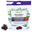 Quantum Health TheraZinc Organic Zinok Lozenges Staršie plody a med - Imunitná podpora pre dospelých a deti 12+ Prirodzene ochutené Malinová rýchla úľava bez dochuť - 18 Počet