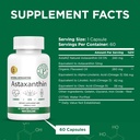 Nový Zéland - Astaxantín 12 mg z mikrorias Hematococcus Pluvialis - 60 mäkkých gélov - GMO & Gluten Free - Antioxidant - podporuje obnovu spoločnej mobility a po cvičení, zdravie pokožky a očí
