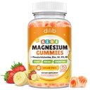 Magnesium Glycinate Gummies for Kids, Brain Supplement for Memory and Focus with Phosphatidylserine, L-Theanine, Zinc for Kids & Adults Sleep Cognition Calm, Strawberry & Banana Flavor 60ct