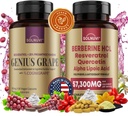 Neuro Defense Bundle: Berberine & Resveratrol Complex - klinicky testované Cognigrape, Quercetin, Alpha Lipoic Acid - Brain Health & Antioxidant Support - non-GMO, Gluten-free, Vegan Supplement