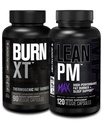 Jacked Factory Burn XT Thermogenický spaľovač tukov - Apetite Supressant & Nootropic Energy Booster (90 Kapsule) a Lean PM Max High-Performance Chudnutie, Podpora spánku