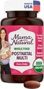 Mama Natural Organic Postnatal Vitamins for Women | One A Day Whole Food Postnatal Multivitamin for Breastfeeding & Postpartum Support | Non-GMO with Iron, Iodine & Moringa | 30 Servings