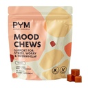 PYM Berry Mood Chews Support for Stress, Worry & Overwhelm, 60 Count | 130mg GABA, 90mg L-Theanine | Vegan,Non-GMO, Gluten-Free,No Added Sugar | All-Natural Mood Support Supplement in Resealable Bag
