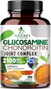 Glukozamín Chondroitín MSM 2100mg Complex - Doplnok k spoločnej podpore pre spoločnú mobilitu a komfort pre mužov a ženy s Turmériou a Boswelliou, trojitá sila Glukozamín Doplnky - 180 kapsúl