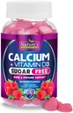 Calcium Supplement Gummies - Sugar Free Calcium Gummy with Vitamin D3 for Best Absorption - Supports Immune Health, Bones & Teeth - Nature's Calcium Chews for Women & Men - Berry Flavor - 120 Gummies