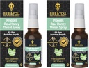 Včelí a surový med hrdlo sprej, 100% Pure Propolis extrakt, Immune Support, Sore Throat & Congestion Relief, Oral Health, Antioxidants, Natural, Keto, Paleo, Gluten-Free 1 FL Oz (Pack of 2)