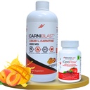 Bricker Labs Power and Performance Duo: Carniblast Tekutá L-karnitín 3000 mg & Optiflow Krvný prietok Supplement, 60 Kapsule