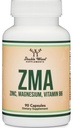 ZMA Supplement for Men and Women (Over 100% Daily Value of Zinc, Magnesium Aspartate, Vitamin B6) 501mg, 90 Capsules for Restfulness and Active Lifestyle Support by Double Wood Supplements
