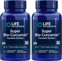 Life Extension Super Bio-Curcumin Turmeric Extract 400mg, 90 Veg Caps (Pack of 2) - Vegetariánska kapsula - Non-GMO - Highly Absorbable