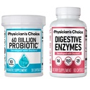 CHOICE lekára - Optimálna Gut Health Bundle: 60 miliárd probiotík + tráviace enzýmy pre tráviace útechy a imunitnú podporu