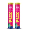 PLIX Glowy Skin 500mg Glutathione Supplement with Hyaluronic Acid, Vitamin C, E & Berries | 30 Effervescent Tablets, Strawberry Flavor
