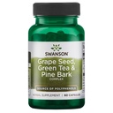 Swanson Grape Seed Green Tea & Pine Bark Complex Zdravie Antioxidant Podpora Polyfenoly OPCS Bylinné doplnok 60 Kapsule (Kapsy)