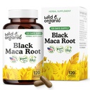 Wild & Organic Black Maca Root Capsules for Women & Men 500 mg - Overall Support - 120 Vegan Capsules with Maca Powder - Men & Women Supplement - 120 Days Supply, Non-GMO, No Fillers, Gluten-Free