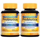 NewRhythm Probiotiká 50 miliárd CFU 20 Kmene, 120 Veggie Kapsule, Cielená technológia uvoľňovania, Žalúdočná kyselina Rezistentná, Nie je potrebné pre chladničky, non-GMO, Gluten Free