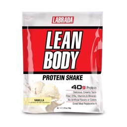 Labrada Lean Body MRP All-In-One Vanilla Meal Replacement Shake. 40g Protein Whey Blend, 8g Healthy Fats EFA's & Fiber, 22 Vitamins and Minerals, No artificial color, Gluten Free, (80 MRP Packets)