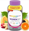 Silver Women 50+ Multivitamin with Vitamin C and Zinc, 275 Tablets, Heart Brain Eye and Bone Support Supplement