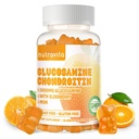Nutravita Glukozamín Chondroitín Gummy s extra silou MSM a bazy - Spoločná podpora, Antioxidant Immune Suplement pre dospelých, mužov a ženy 60 Orange Chews