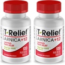 T-Relief Arnica +12 Natural Relieving Actives for Back Pain Bolesť kĺbov Bolesť svalov a stuhnutosť, celé telo Rýchle pôsobenie Relief pre ženy a mužov - 100 tabliet (2 balenia)