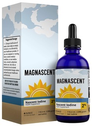 Nascent Iodine Organic Daily Health Supplement High Potency 2% Concentrated Liquid Iodine Drops Supports Energy & Metabolism (4oz/118.4ml)