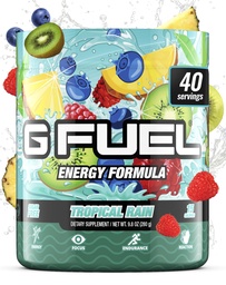 G Palivo Tropical Rain Energy Drink Powder, Pre Cvičenie kofeín Mix pre Herné, bez cukru Zameranie Amino, Vitamín + Antioxidanty, 9.8oz (Ovocný Medley, 40 Servings)