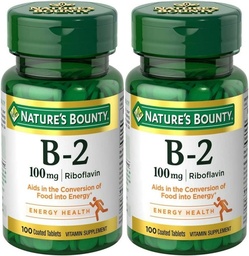Prírodná Bounty, vitamín B-2, 100 mg, 100 tabliet - balenie po 2