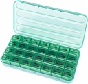 28 Day Monthly Pill Organizátor - 4 Týždenné Pill Box 1 Čas denne, 7 Day Medicine Organizátor Box, Cestovné Pill Kontajner pre vitamín, Rybí olej (Olive Green)