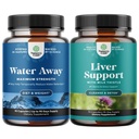Bundle of Water Away Pills Maximum Strength - Bylinné Diuretiká pre uchovávanie vody pre rýchle herné Bloating Relief a čistenie pečene Detox a opravy Formula - Bylinné pečeň podpora doplnok