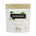 Protein Powder Vanilla Bean - 20g Vegan, Rastlinný proteín Mix - Non-GMO, Non-Dairy, Gluten-Free - 3,5 g BCAA - 9 Esenciálne aminokyseliny - 15-Day Supply - 1 Vrece, 15 Servings