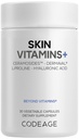 Codeage Skin Vitamins+ Supplement – Ceramosides, Dermaval, Hyaluronic Acid, Coffeeberry, Vitamin C – Skin Elasticity, Wrinkle & Moisture Support – Liposomal Delivery – Non-GMO, 30 Capsules