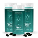 Iwi life Brain Omega-3, 180 Softgels (90 Servings), Vegan Plant-Based Algae Omega-3 s EPA + DHA, Focus, Pamäť a podpora nálady Dietary Supplement, Krill & Fish Oil Alternative, žiadne ryby dochuť
