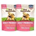 Pet Naturals Probiotics for Dogs – 320 Soft Chews, Digestive & Gut Health Dog Support with 120M CFUs + Prebiotics, Immune Support for Occasional Upset Dog Stomach, Duck Flavor, All Breeds